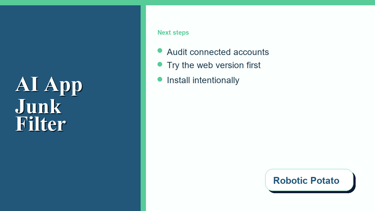 Safe install checklist for useful AI chatbot apps