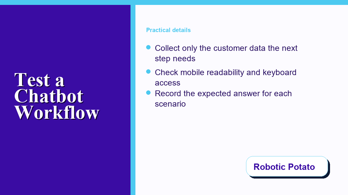 How Small Teams Can Test a Chatbot Before Customers Use It - step by step